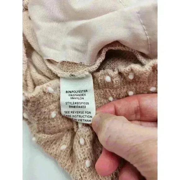 Blu Pepper Women's Size L Pink with White Polka Dot Shorts - Picture 6 of 7